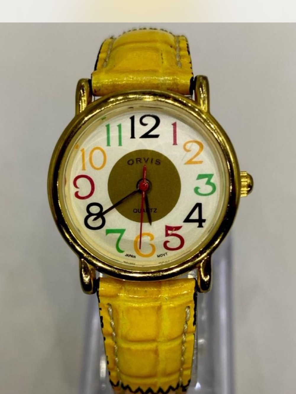 Ladies *** Orvis  ^^^  Leather Strap Colorful Number Watch *** Japan movement ^
